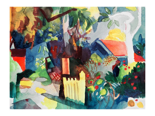 Art Print August Macke Landschaft 60x80cm AM 46 | Yourdecoration.com