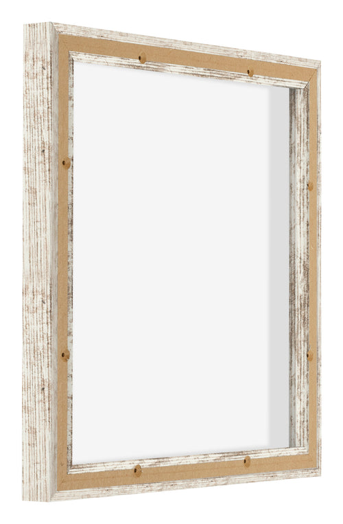Lyon MDF Canvas Floater Frame 1 1 White Vintage Back Oblique | Yourdecoration.com
