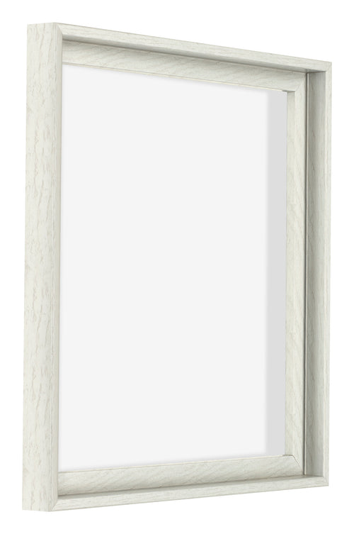 Lyon MDF Canvas Floater Frame 1 1 White Wash Front Oblique | Yourdecoration.com