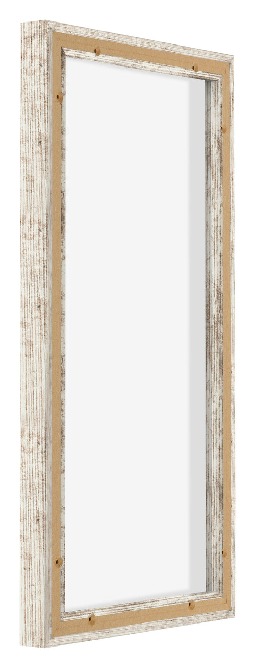 Lyon MDF Canvas Floater Frame 1 2 White Vintage Back Oblique | Yourdecoration.com