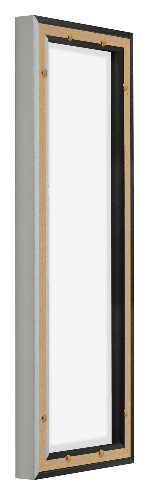 Lyon MDF Canvas Floater Frame 1 3 Black Matte Back Oblique | Yourdecoration.com