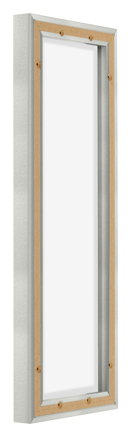 Lyon MDF Canvas Floater Frame 1 3 Silver Matte Back Oblique | Yourdecoration.com