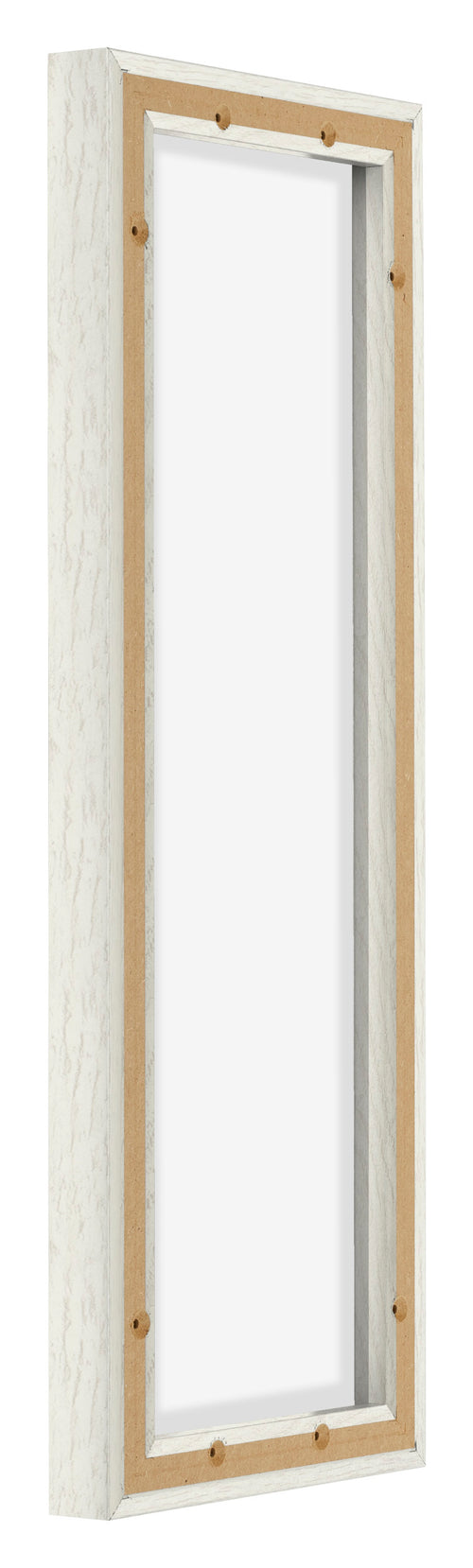 Lyon MDF Canvas Floater Frame 1 3 White Wash Back Oblique | Yourdecoration.com