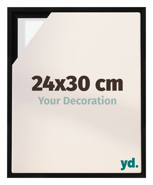 Lyon MDF Canvas Floater Frame 24x30cm Black Matte Front Size | Yourdecoration.com