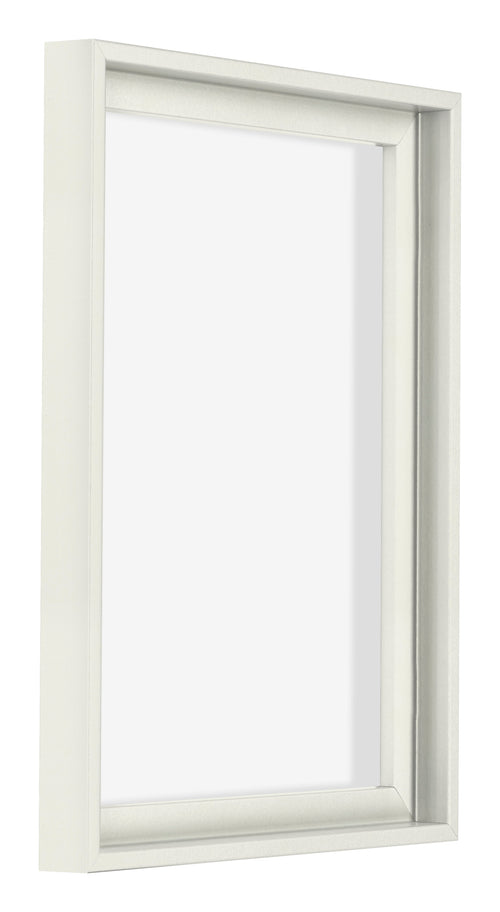 Lyon MDF Canvas Floater Frame 3 4 White Matte Front Oblique | Yourdecoration.com