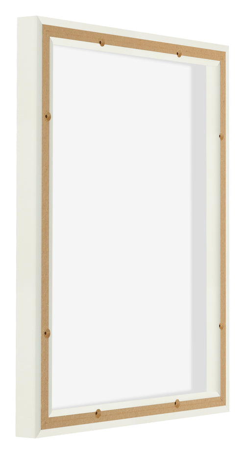 Lyon MDF Canvas Floater Frame 4 5 White Matte Back Oblique | Yourdecoration.com