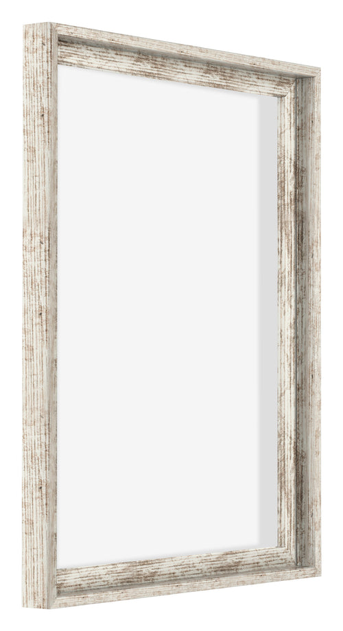 Lyon MDF Canvas Floater Frame 4 5 White Vintage Front Oblique | Yourdecoration.com