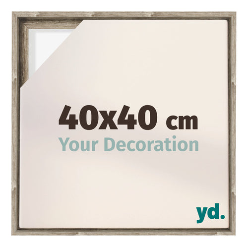 Lyon MDF Canvas Floater Frame 40x40cm Sonoma Oak Voorzijde Maat | Yourdecoration.com