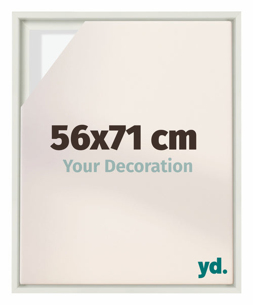 Lyon MDF Canvas Floater Frame 56x71cm White Matte Front Size | Yourdecoration.com