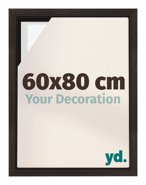 Lyon MDF Canvas Floater Frame 60x80cm Oak Dark Front Size | Yourdecoration.com