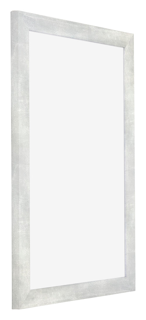 Mura MDF Photo Frame 60x90cm Silver Glossy Vintage Front Oblique | Yourdecoration.com