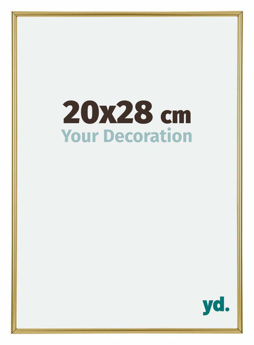 Annecy Plastic Photo Frame 20x28cm Gold Front Size | Yourdecoration.com