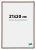 Annecy Plastic Photo Frame 21x30cm Brown Front Size | Yourdecoration.com