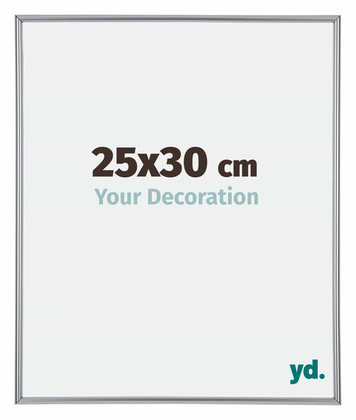 Annecy Plastic Photo Frame 25x30cm Silver Front Size | Yourdecoration.com