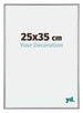 Annecy Plastic Photo Frame 25x35cm Silver Front Size | Yourdecoration.com