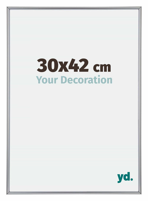 Annecy Plastic Photo Frame 30x42cm Silver Front Size | Yourdecoration.com