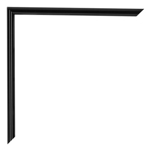 Annecy Plastic Photo Frame 33x98cm Black High Gloss Detail Corner | Yourdecoration.com