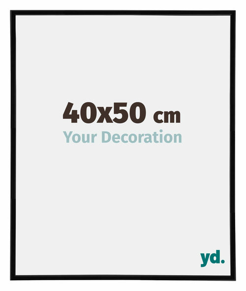 Annecy Plastic Photo Frame 40x50cm Black High Gloss Size | Yourdecoration.com