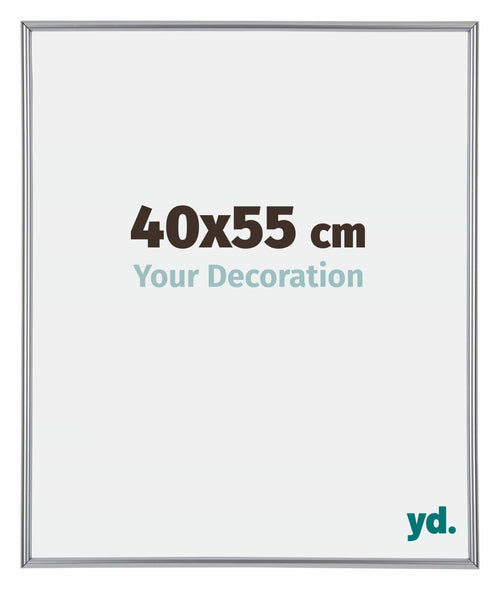 Annecy Plastic Photo Frame 40x55cm Silver Front Size | Yourdecoration.com