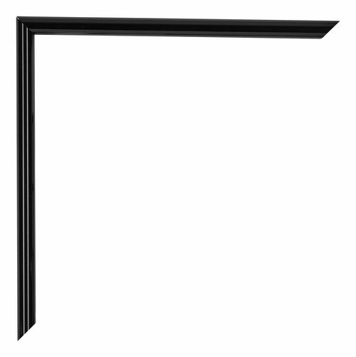 Annecy Plastic Photo Frame 60x85cm Black High Gloss Detail Corner | Yourdecoration.com