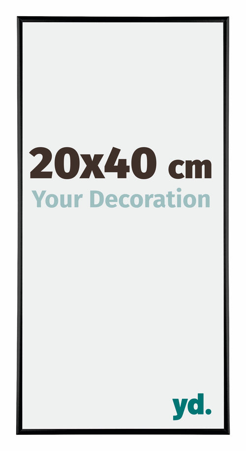 Austin Aluminium Photo Frame 20x40cm Black High Gloss Front Size | Yourdecoration.com