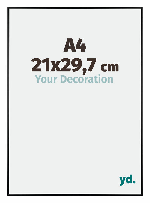 Austin Aluminium Photo Frame 21x29 7cm A4 Black High Gloss Front Size | Yourdecoration.com