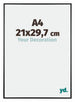 Austin Aluminium Photo Frame 21x29 7cm A4 Black High Gloss Front Size | Yourdecoration.com