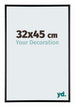 Austin Aluminium Photo Frame 32x45cm Black High Gloss Front Size | Yourdecoration.com