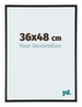 Austin Aluminium Photo Frame 36x48cm Black High Gloss Front Size | Yourdecoration.com