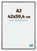 Austin Aluminium Photo Frame 42x59 4cm A2 Black High Gloss Front Size | Yourdecoration.com
