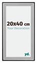 Birmingham Wooden Photo Frame 20x40cm Black Silver Gepolijst Size | Yourdecoration.com