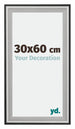 Birmingham Wooden Photo Frame 30x60cm Black Silver Gepolijst Size | Yourdecoration.com