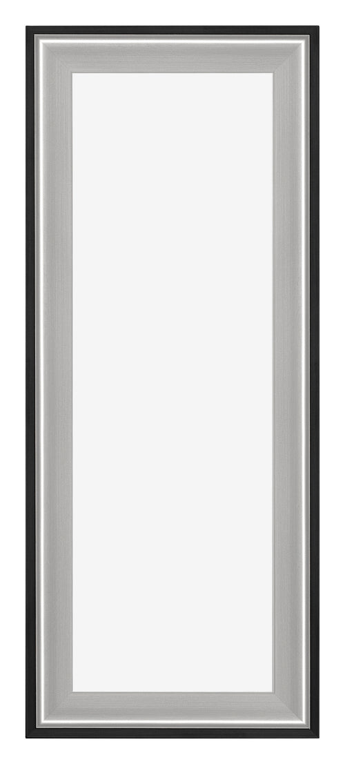 Birmingham Wooden Photo Frame 33x98cm Black Silver Polished Front | Yourdecoration.com