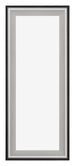 Birmingham Wooden Photo Frame 33x98cm Black Silver Polished Front | Yourdecoration.com