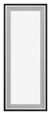 Birmingham Wooden Photo Frame 37 5x98cm Black Silver Polished Front | Yourdecoration.com