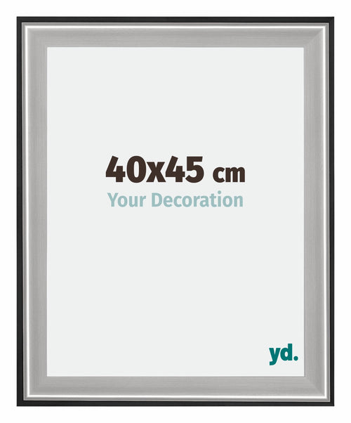 Birmingham Wooden Photo Frame 40x45cm Black Silver gepolijst Size | Yourdecoration.com