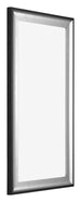 Birmingham Wooden Photo Frame 45x80cm Black Silver Gepolijst Front Oblique | Yourdecoration.com