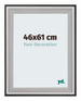 Birmingham Wooden Photo Frame 46x61cm Black Silver Polished Front Size | Yourdecoration.com