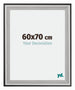 Birmingham Wooden Photo Frame 60x70cm Black Silver gepolijst Size | Yourdecoration.com
