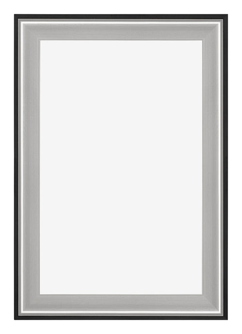 Birmingham Wooden Photo Frame 60x85cm Black Silver Polished Front | Yourdecoration.com