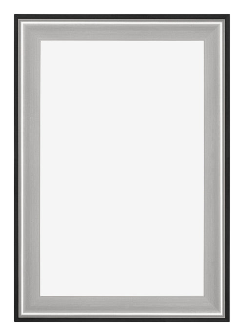 Birmingham Wooden Photo Frame 60x90cm Black Silver Gepolijst Front | Yourdecoration.com