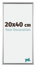 Bordeaux Plastic Photo Frame 20x40cm Silver Front Size | Yourdecoration.com