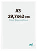 Bordeaux Plastic Photo Frame 29 7x42cm A3 White High Gloss Front Size | Yourdecoration.com