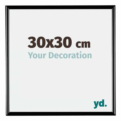 Bordeaux Plastic Photo Frame 30x30cm Black High Gloss Front Size | Yourdecoration.com