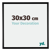 Bordeaux Plastic Photo Frame 30x30cm Black Matt Front Size | Yourdecoration.com