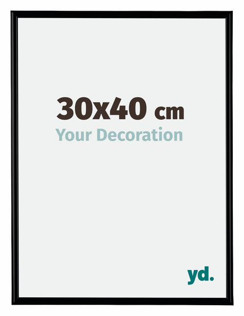 Bordeaux Plastic Photo Frame 30x40cm Black Matt Front Size | Yourdecoration.com