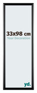 Bordeaux Plastic Photo Frame 33x98cm Black High Gloss Front Size | Yourdecoration.com