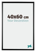 Bordeaux Plastic Photo Frame 40x60cm Black High Gloss Front Size | Yourdecoration.com