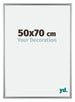 Bordeaux Plastic Photo Frame 50x70cm Silver Front Size | Yourdecoration.com