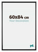 Bordeaux Plastic Photo Frame 60x84cm Black High Gloss Front Size | Yourdecoration.com